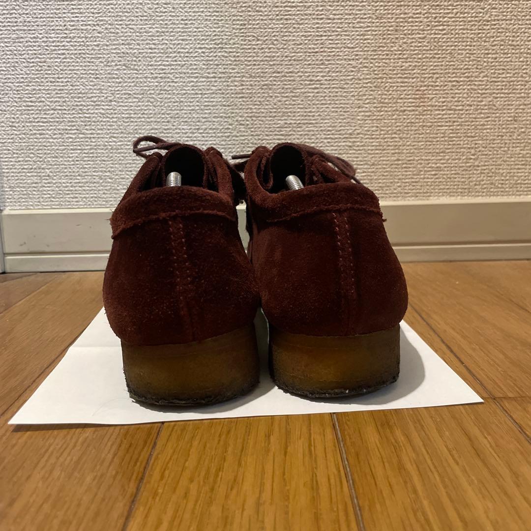 Clarks クラークス　ワラビー　ローカット　バーガンディ　UK8.5