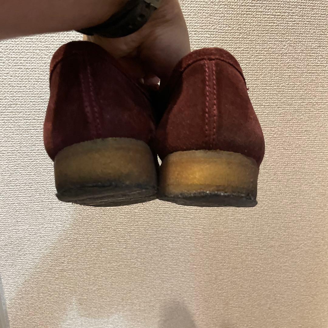 Clarks クラークス　ワラビー　ローカット　バーガンディ　UK8.5