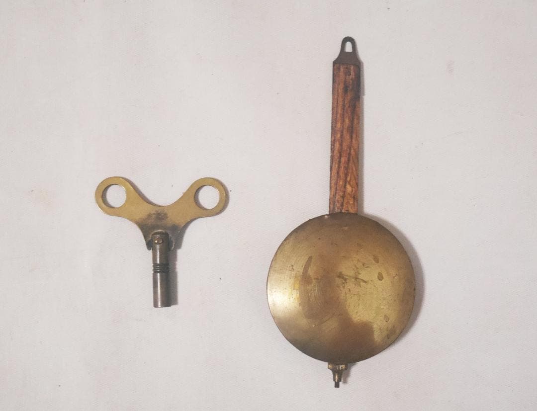 動作品★アンティーク　EIKOSHA　英工舎　ゼンマイ式　柱時計◆中古