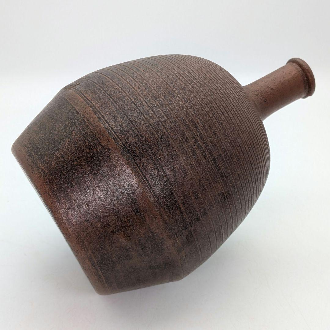 江戸末期 古備前 徳利 平八郎（木村泰武）の作 とっくり 花生 花瓶 備前焼