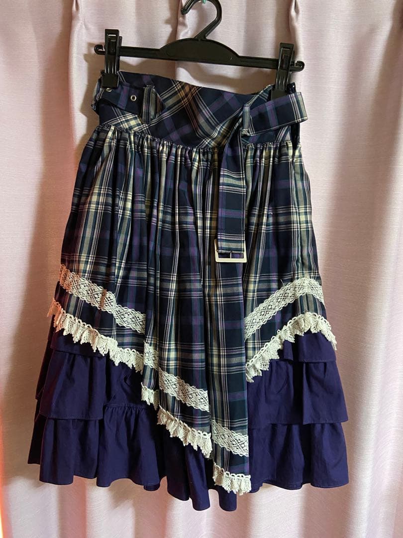 alice and the pirates タータンチェックスカート　ネイビー