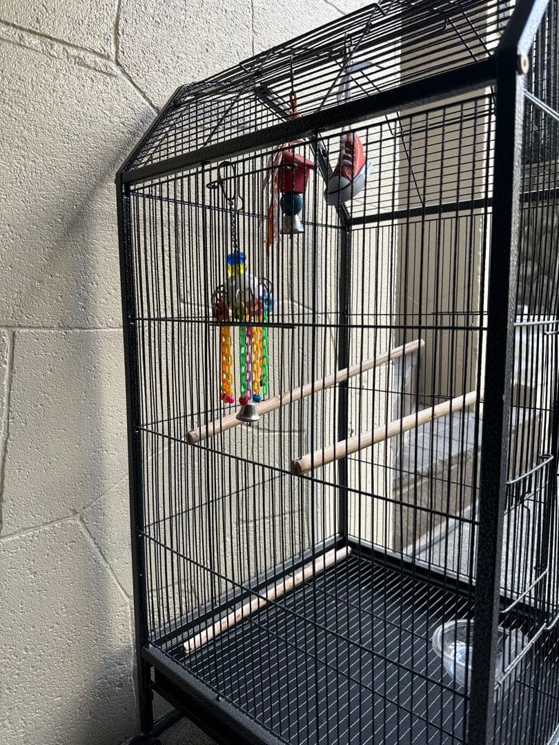 大型黒鳥かご キャスター付き