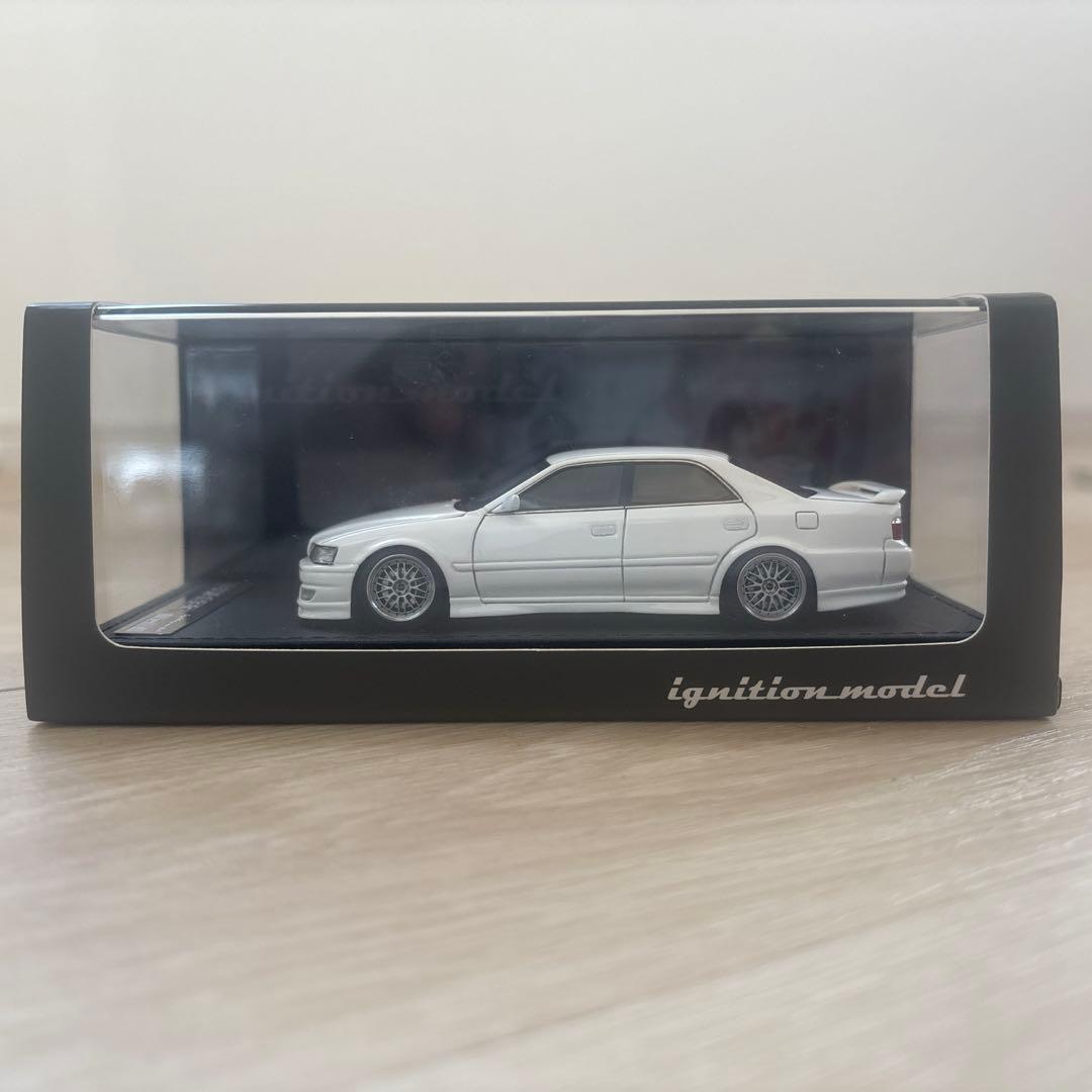 イグニッションモデル チェイサーツアラーV 1/43 ホワイト BBSホイール