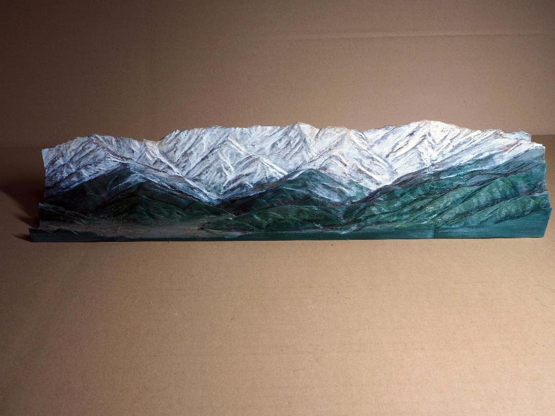 鉄道ジオラマ背景用山岳模型　　大糸線　後立山連峰　鉄道レイアウトの背景に最適