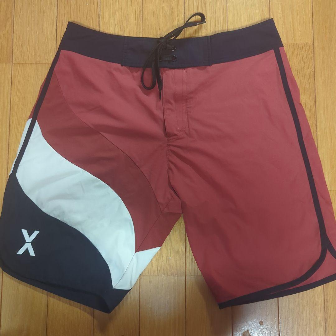VEATM ビートム サーフパンツ Mサイズ 水着 レッド/ホワイト/ブラック