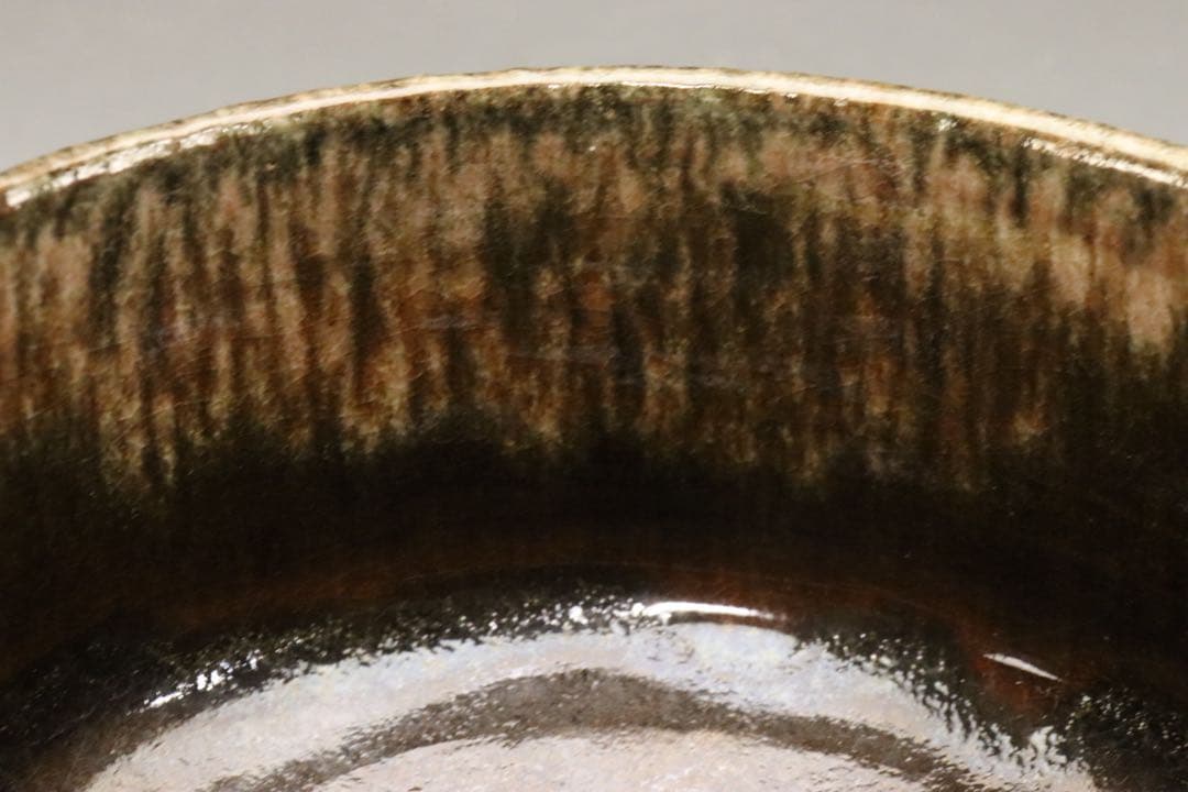 江戸時代中期〜後期 屋島焼 三谷林造 流釉茶碗 近世の茶碗六 所載品黒田陶々庵箱