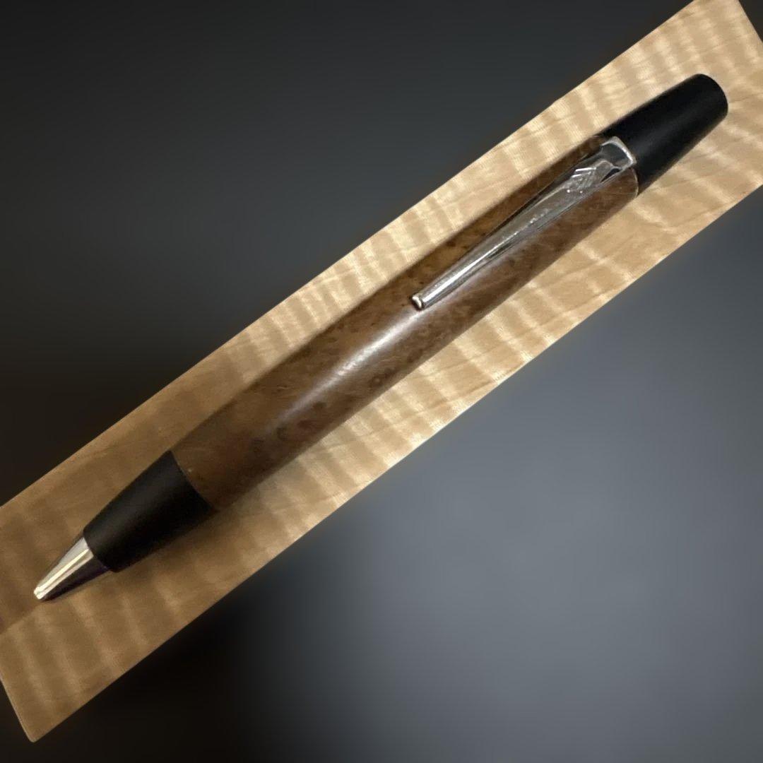 〈希少〉野原工芸　特上チーク瘤　ロータリーボールペン