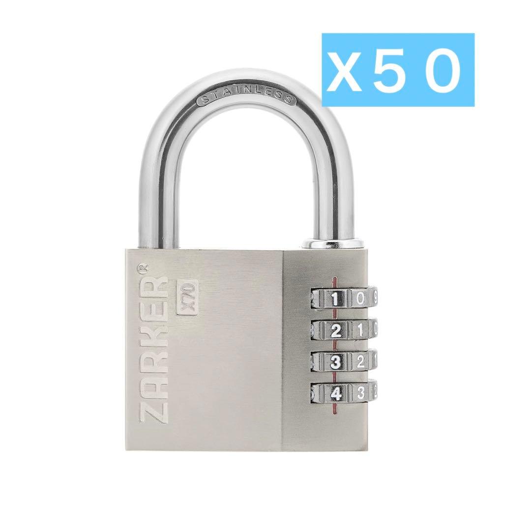 お値下げ‼️ザーカー 南京錠 4桁ダイヤル式ロック 再設定可能ロック【X50】