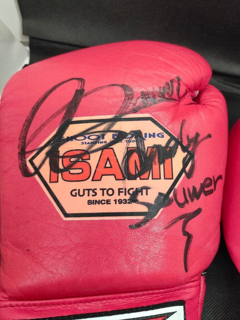 【本物】アンディサワー サイン入りグローブ ボクシング シュート 格闘技