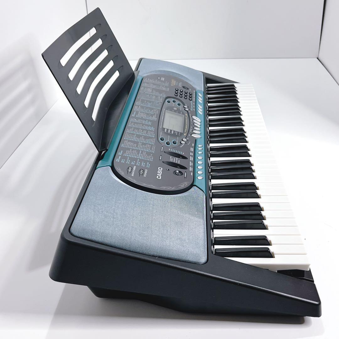 【美品・動作品】 CASIO 光ナビゲーション キーボード LK-70 BL