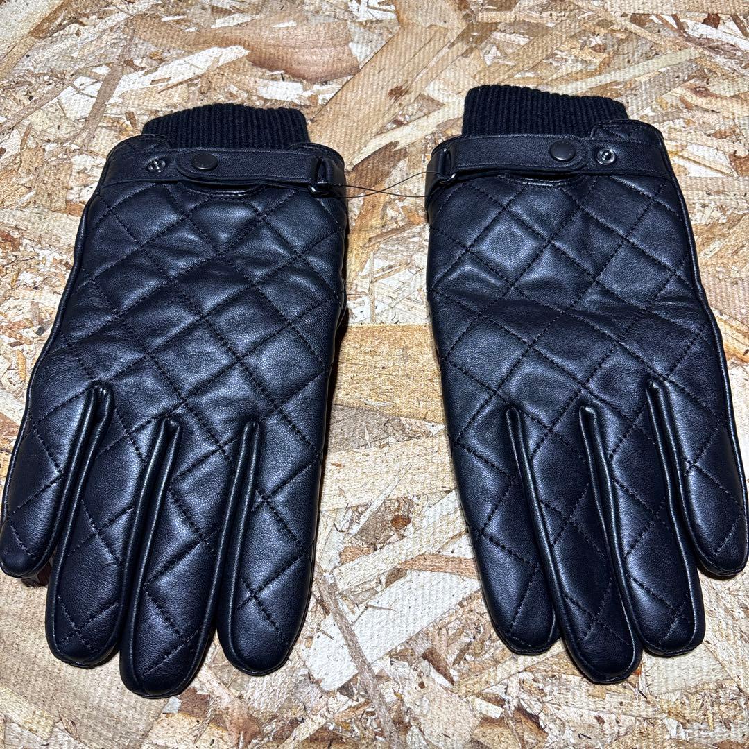 Barbour バブアー　キルティング　レザー　手袋　size Ｌ