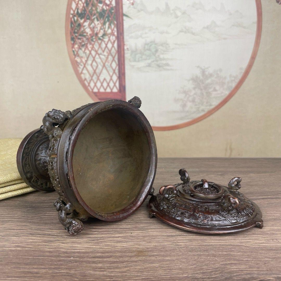 銅器 香炉 竜炉 香道具 装飾品 工芸品 置物
