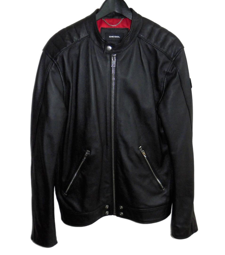 ディーゼル 羊革 ラムレザー レッドライニング バイカース シングルライダース