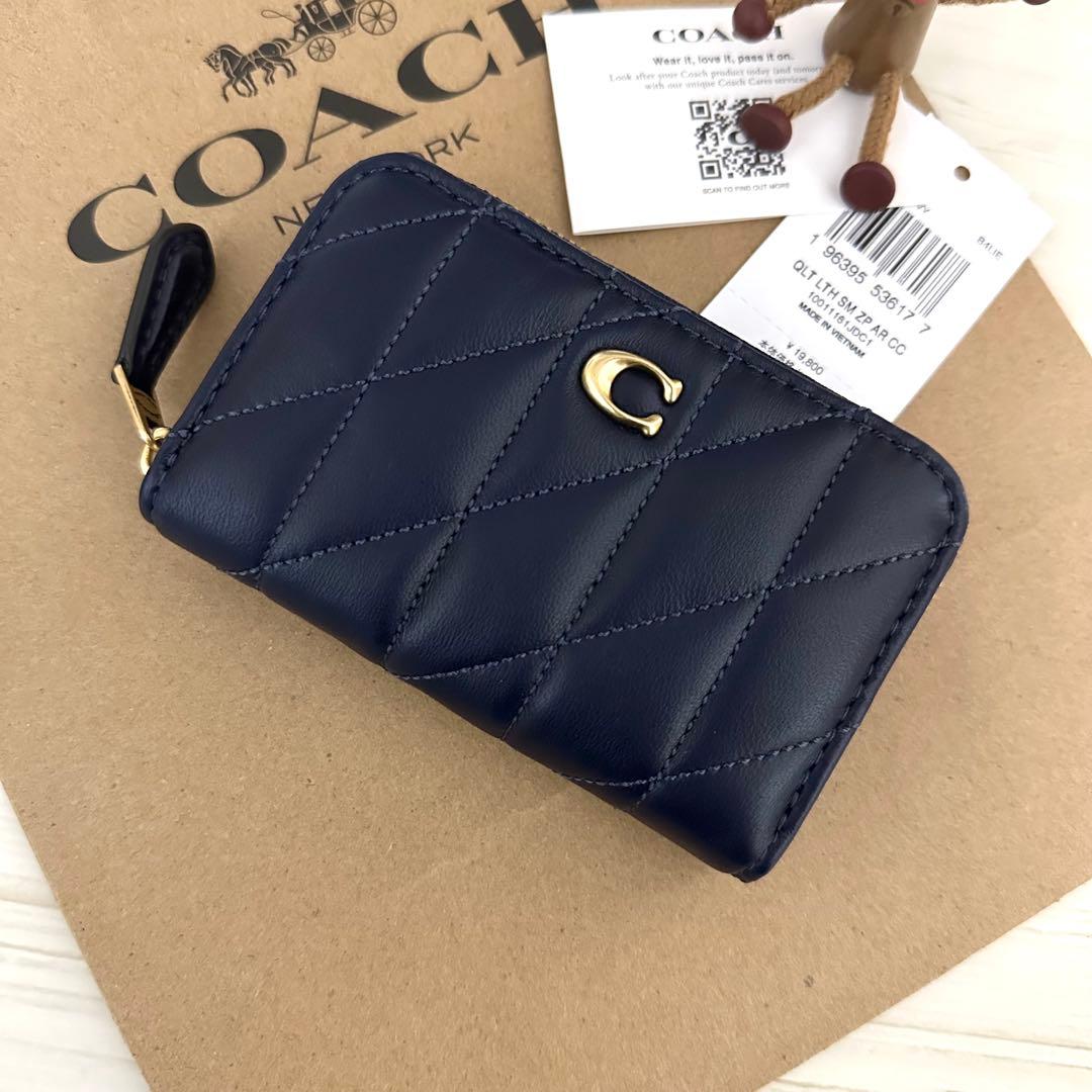 1点のみ！高級感キルティング 新品 COACH コーチ ケース 小銭入れ