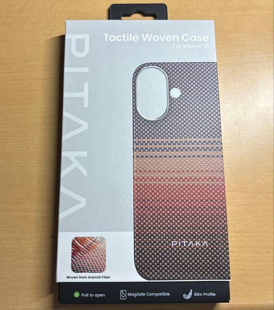 PITAKA iPhone16用ケースMagSafe対応超極薄・超軽量サンセット