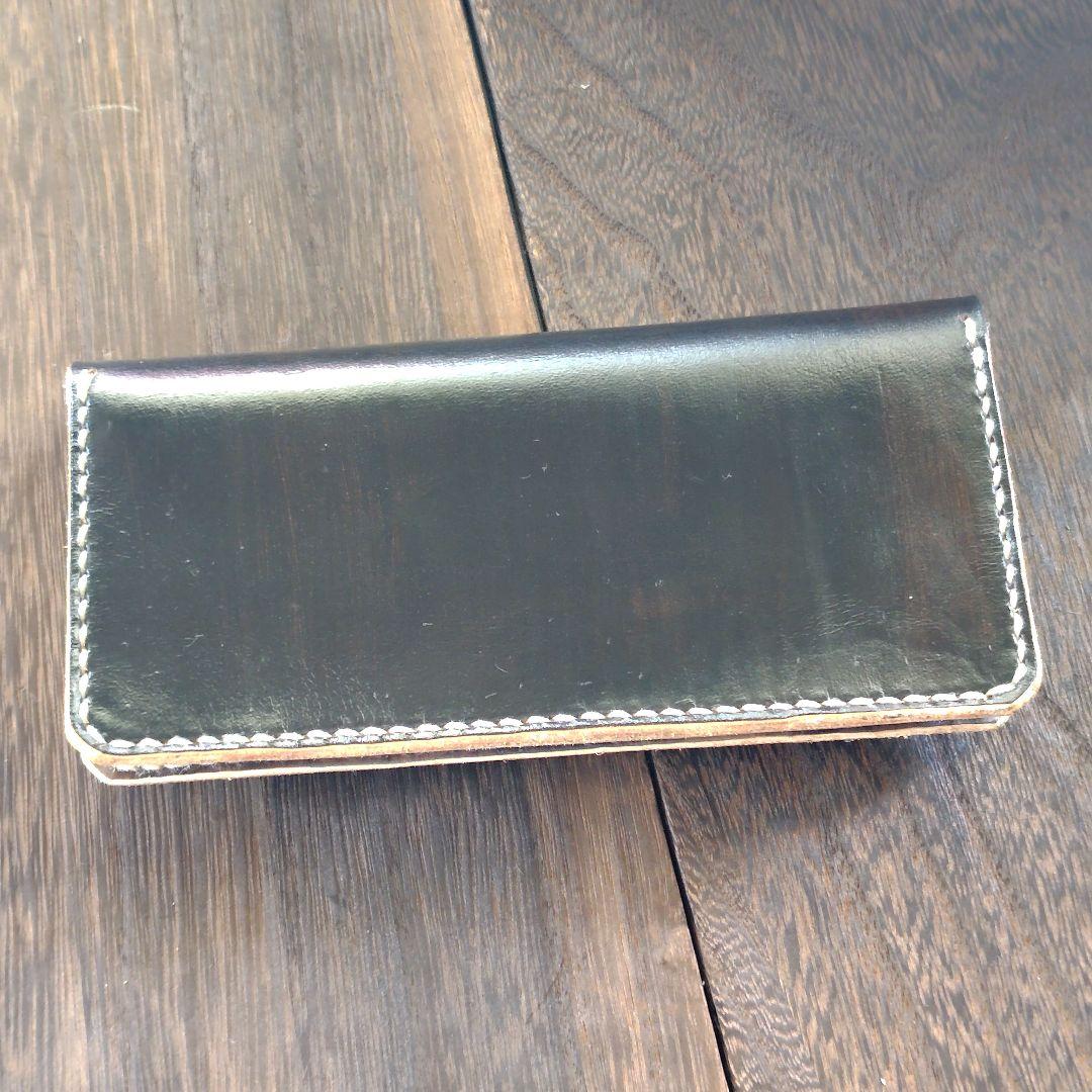 トラッカーウォレット 手染め 顔料仕上げ 2層