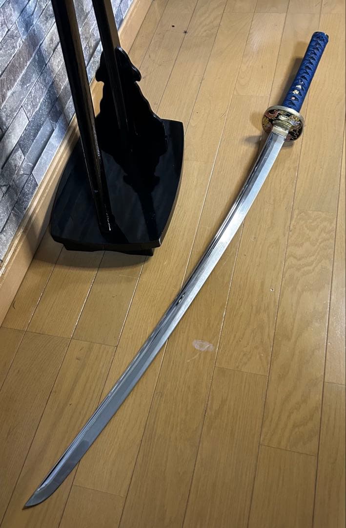 青い柄がかっこいい　模造刀　居合刀　重量1キロ　稽古　鑑賞　コスプレ