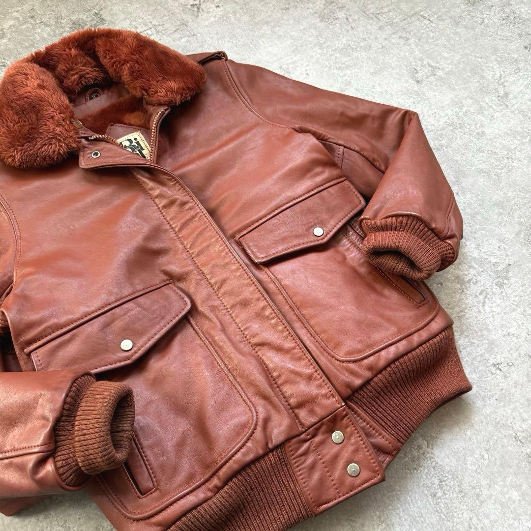 【超希少】80s 短丈 ヴィンテージ フライトレザージャケット G-1 A-2