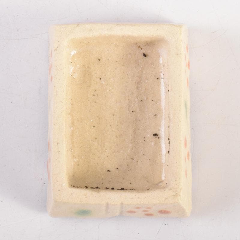 茶道具　桃山窯作　登龍門　干支香合　弥七田織部写　共布共箱　V　8323