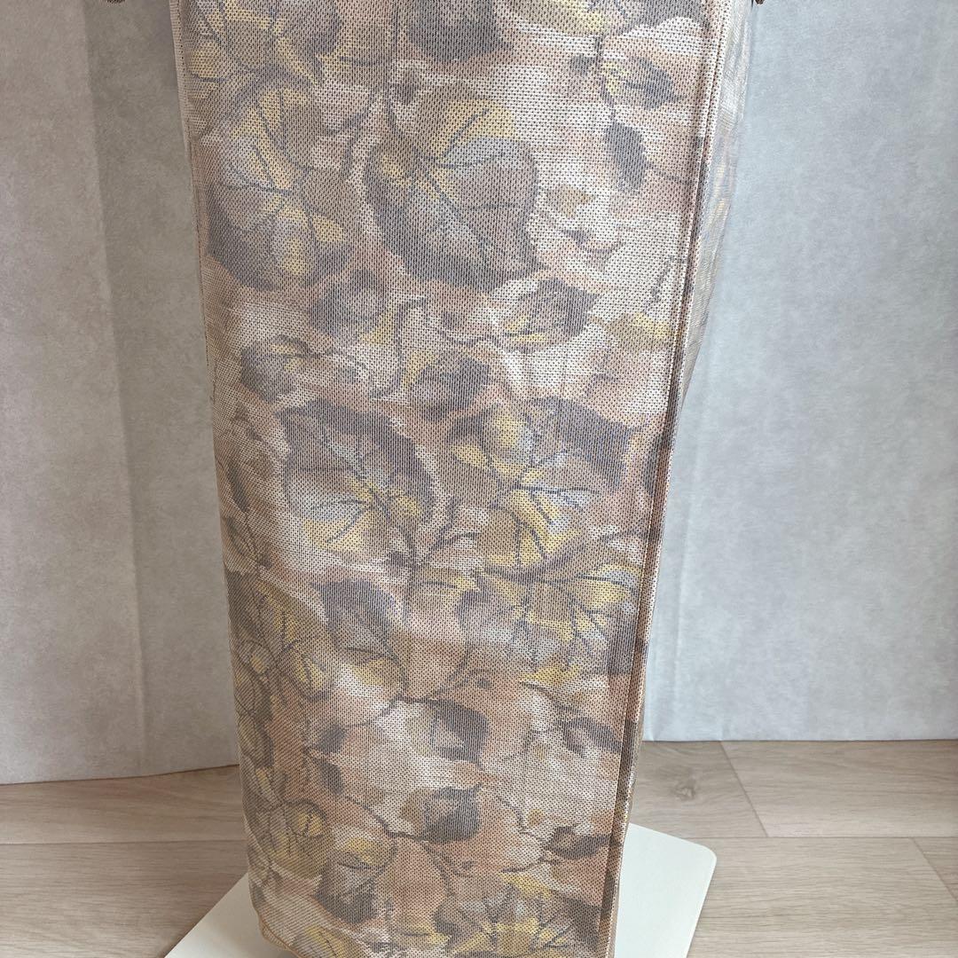 小紋　フルセット　大島紬　着物　正絹　秋の葉　名古屋帯　J5