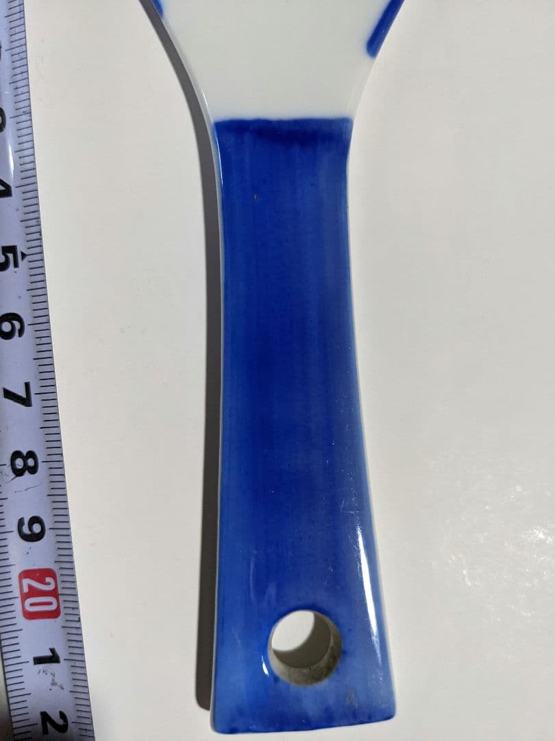 ♦三浦竹泉 古美術品 京焼名跡 染付 懐石 しゃもじ大正時代〜 明治時代 骨董品