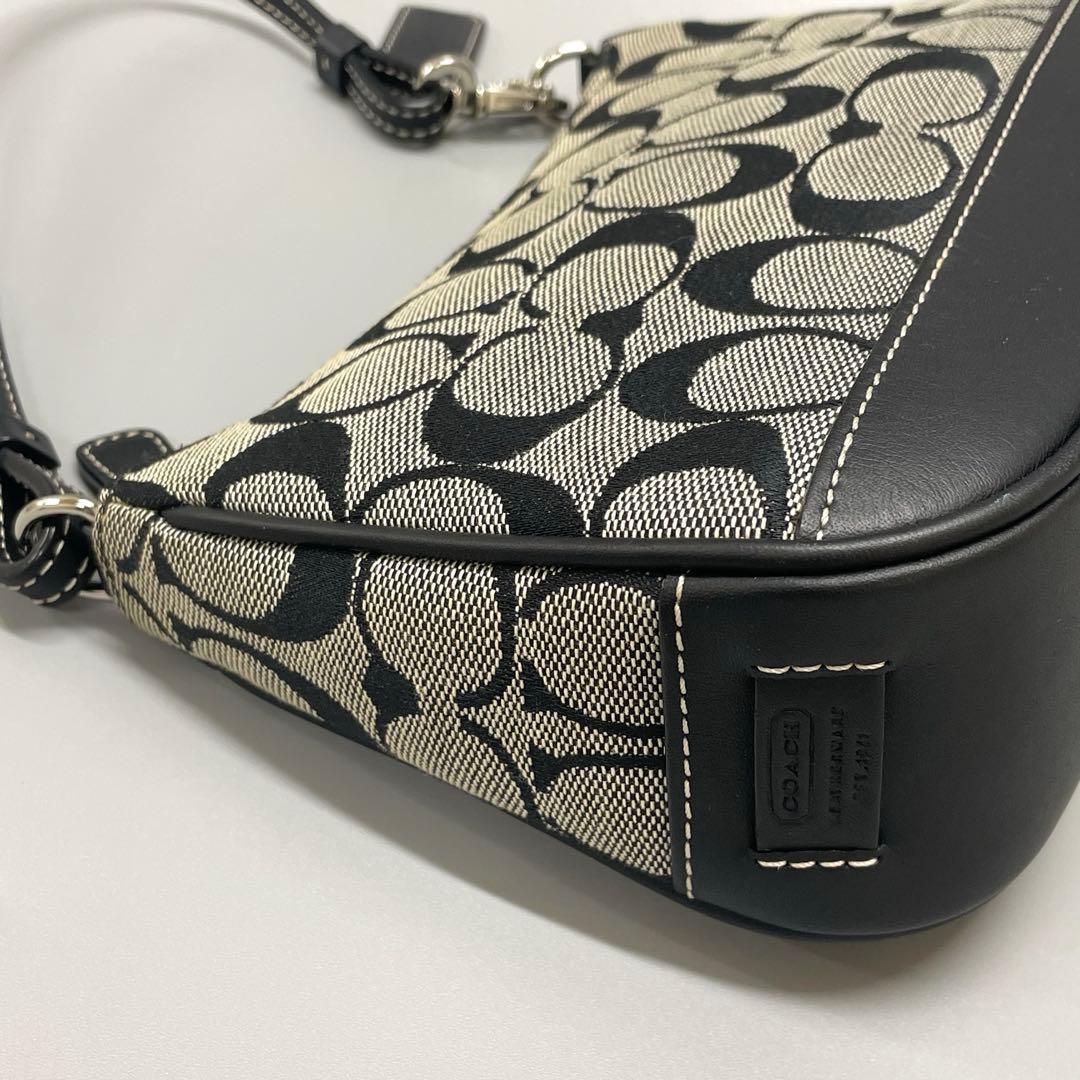 コーチ COACH 6094 美品 シグネチャー アクセサリーポーチ 黒