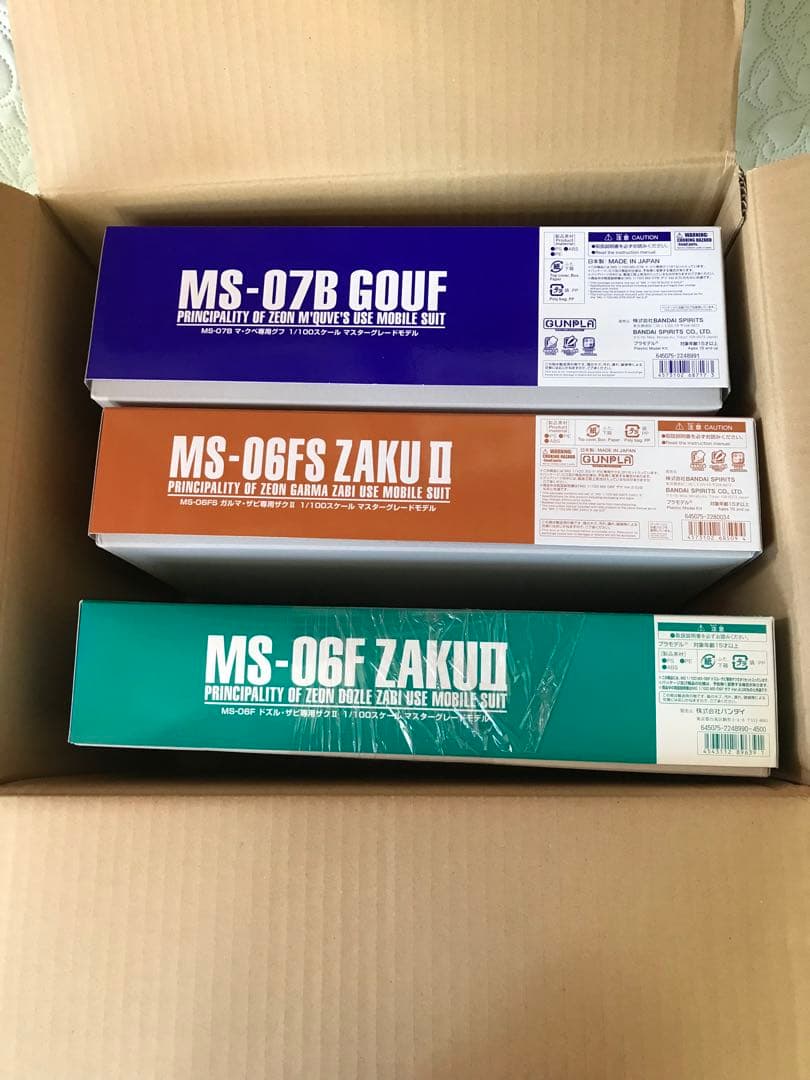 MG 1/100 ドズル.ザビ専用ザク　ガルマ.ザビ専用ザク　マ.クベ専用グフ