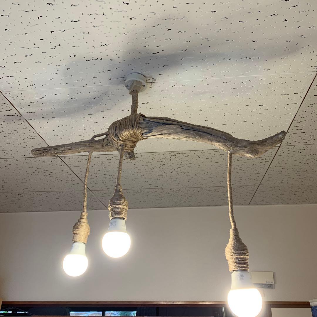 【送料無料】★LED専用★3灯式流木照明★