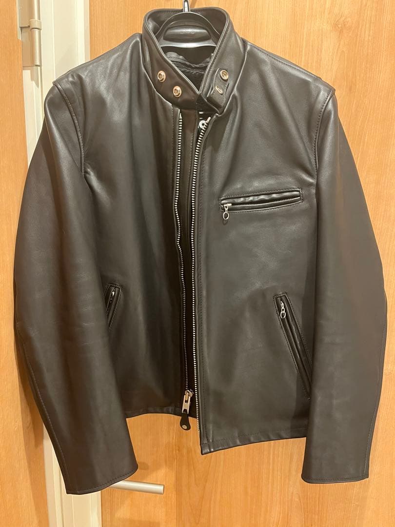 【未使用品】Schott ショット 641 シングルライダース ブラック 38