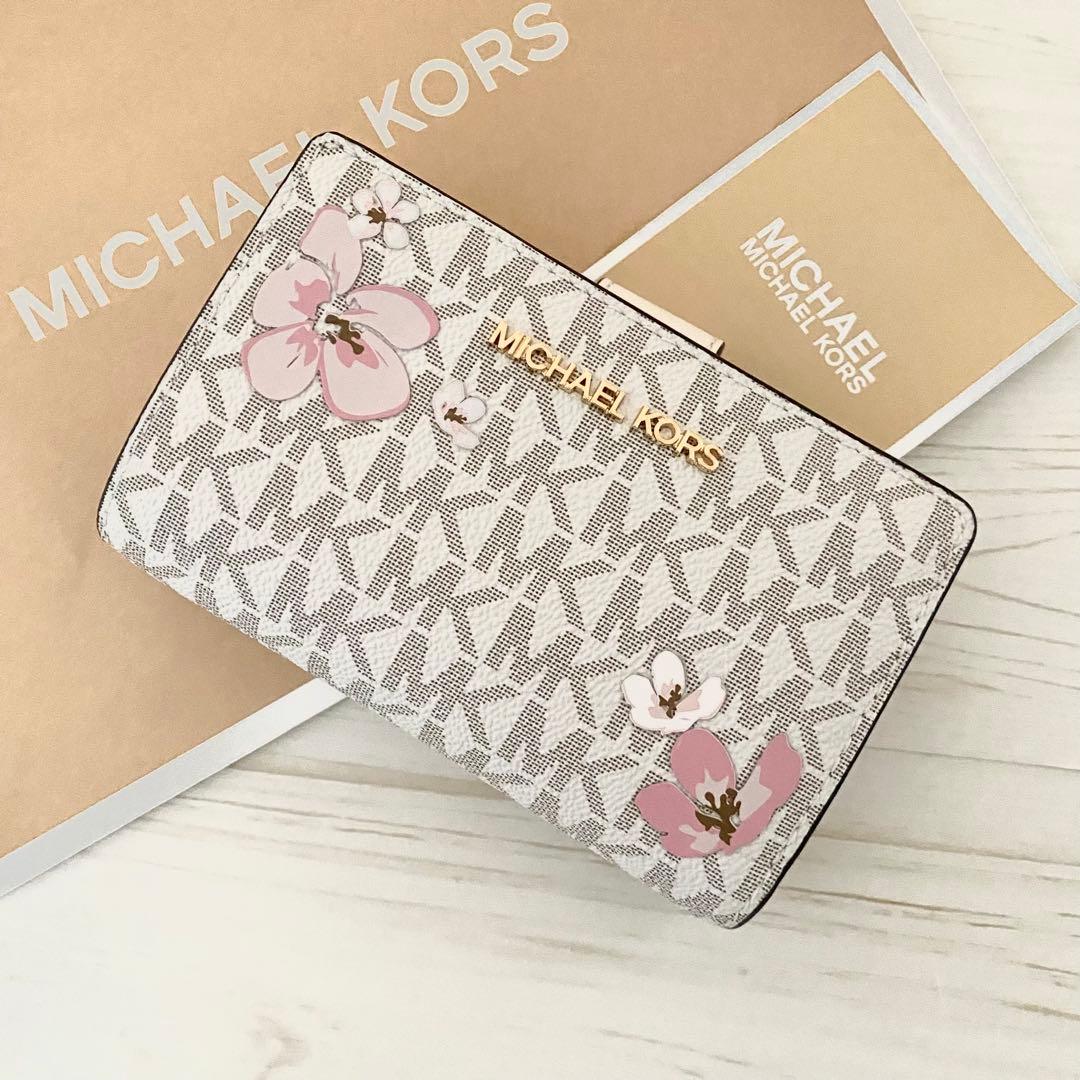 ★ 限定セール！新品 MICHAEL KORS 折り財布 花柄 二つ折り財布
