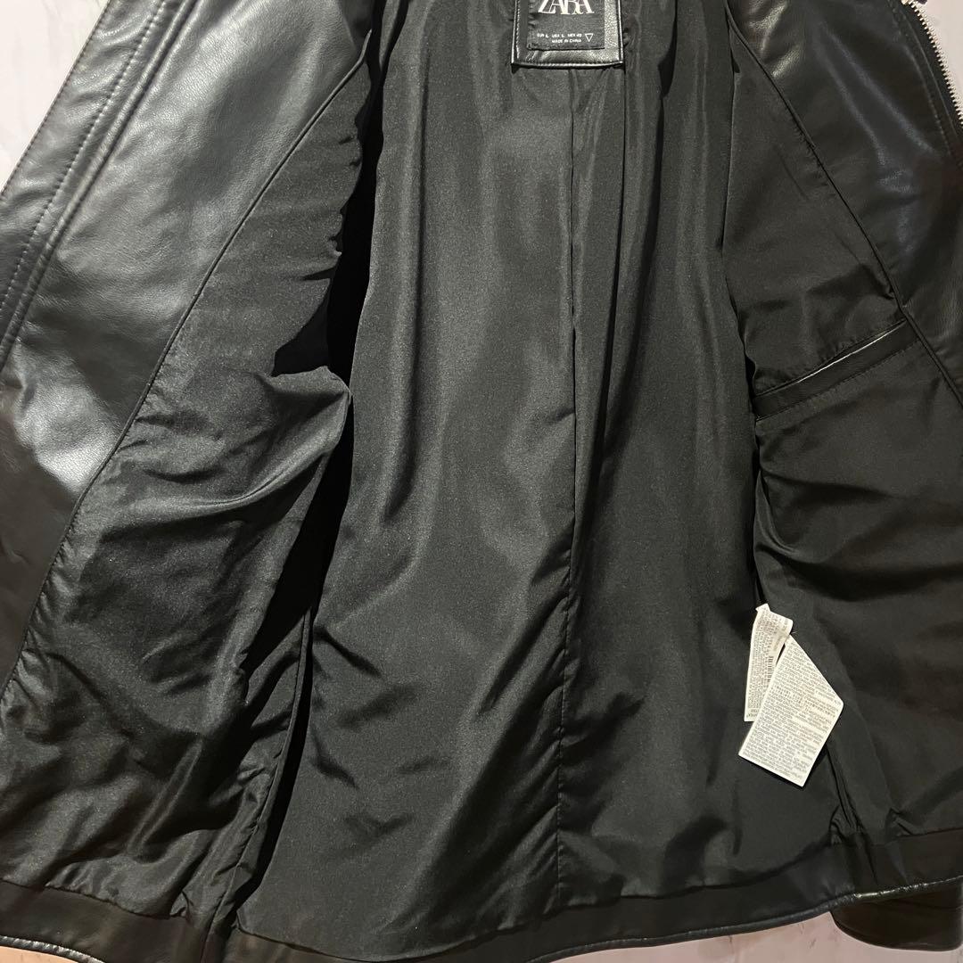 完売品　ZARA ザラ シングルライダースジャケット Lサイズ 42 極美品