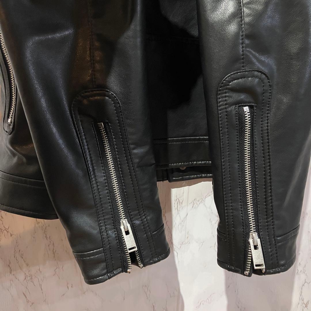 完売品　ZARA ザラ シングルライダースジャケット Lサイズ 42 極美品