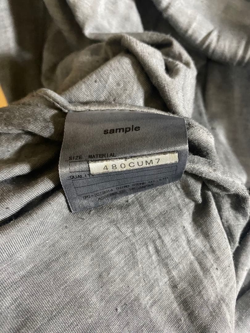 MA_JULIUS グレー ドレープネック ノースリーブトップス