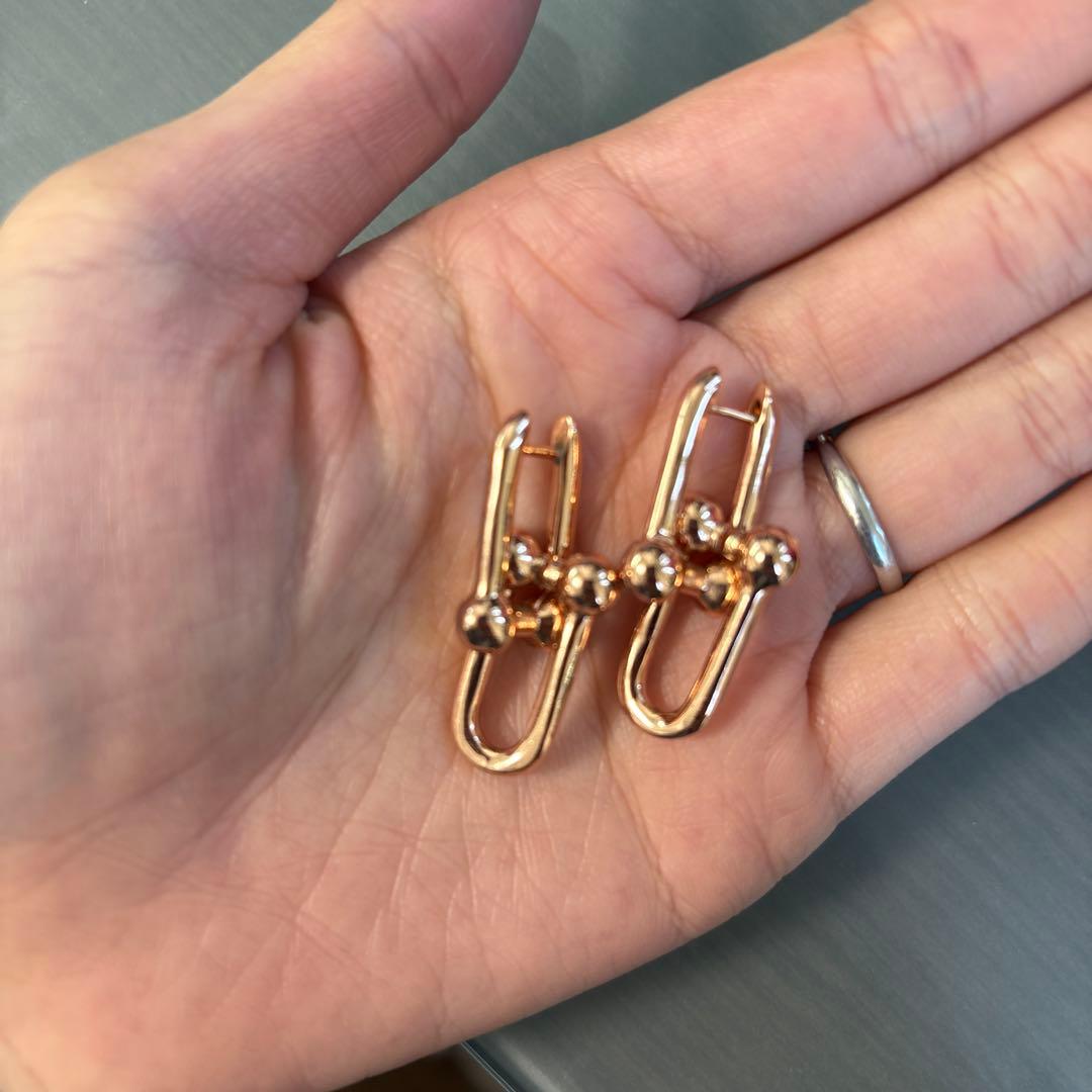 ハードウェア　ピアス　ピンクゴールド　ノーブランド品