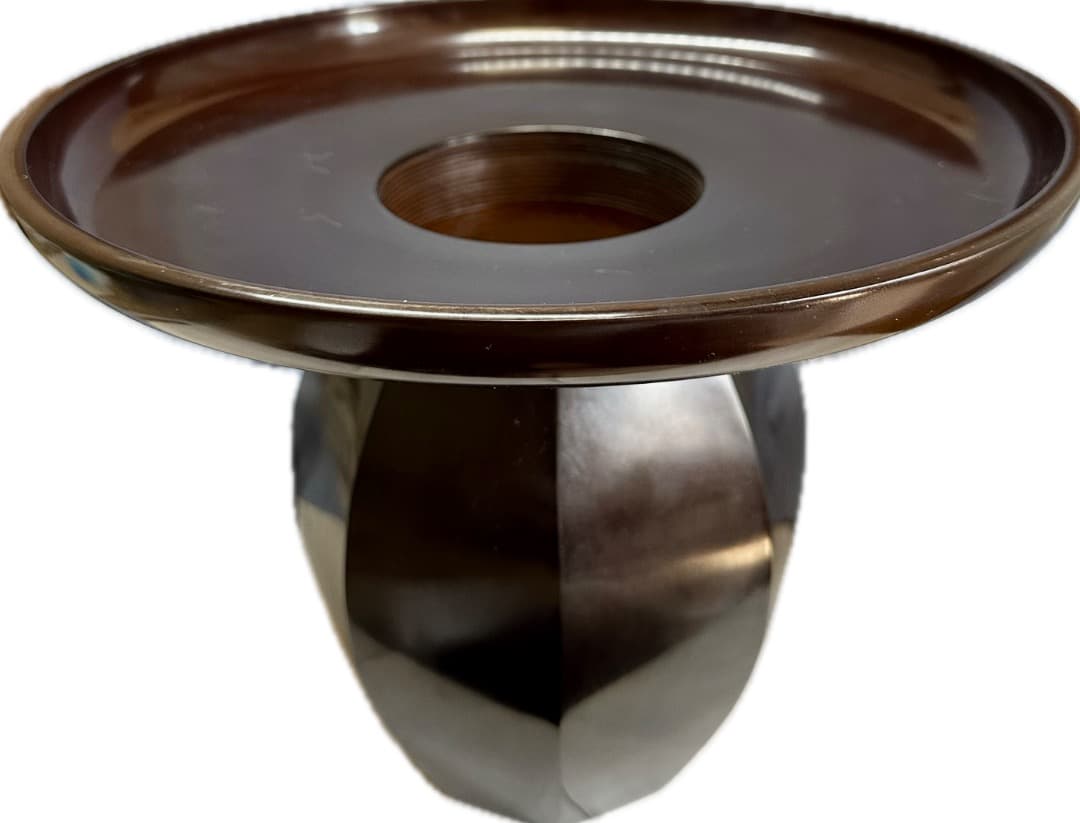 池坊 いけばな・唐銅製「八角型花器」花生・華道