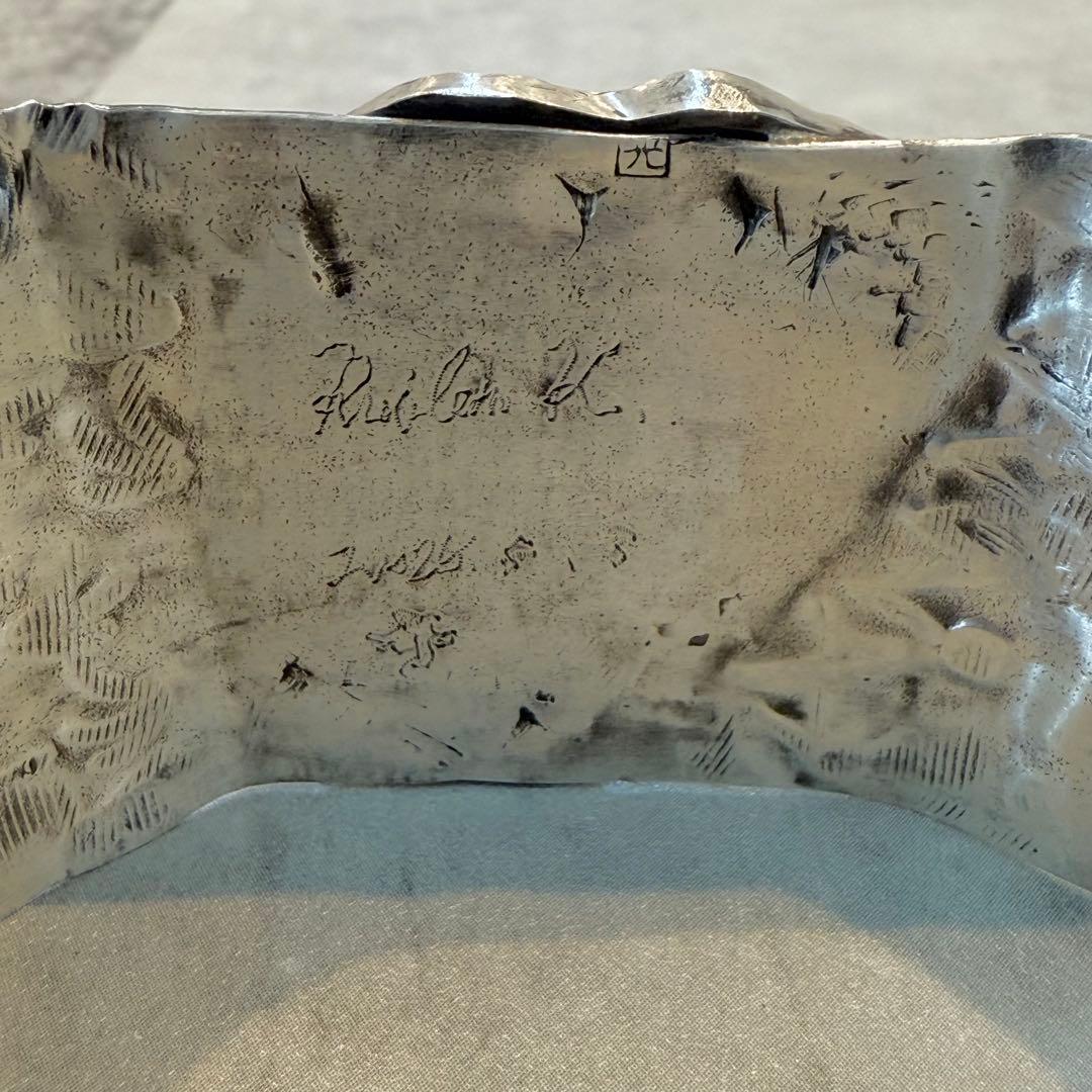 IndianJewelry ターコイズシルバーバングル fine silver