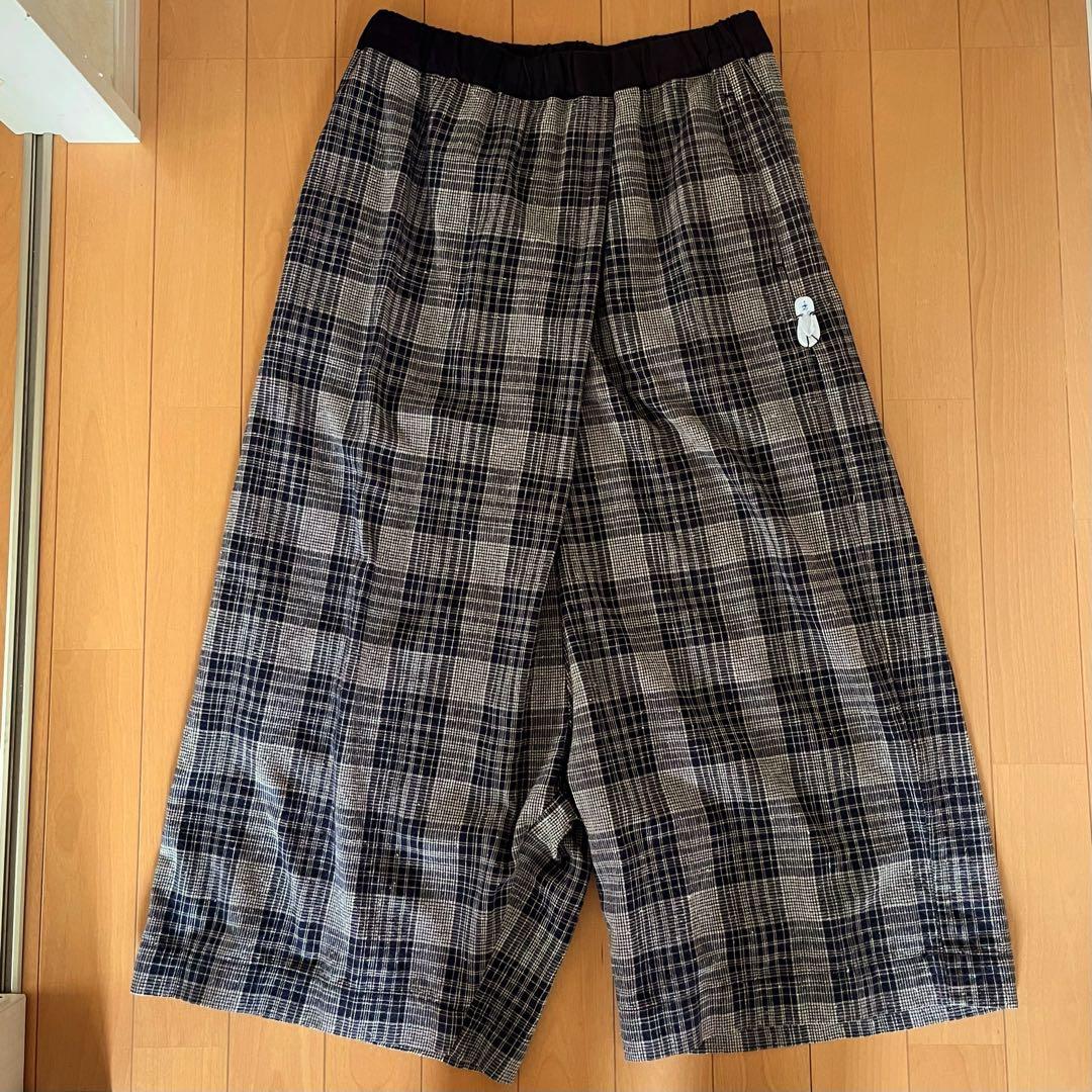 未使用 vm ヴーム 2024SS ワイドタックパンツ チェック パラスパレス