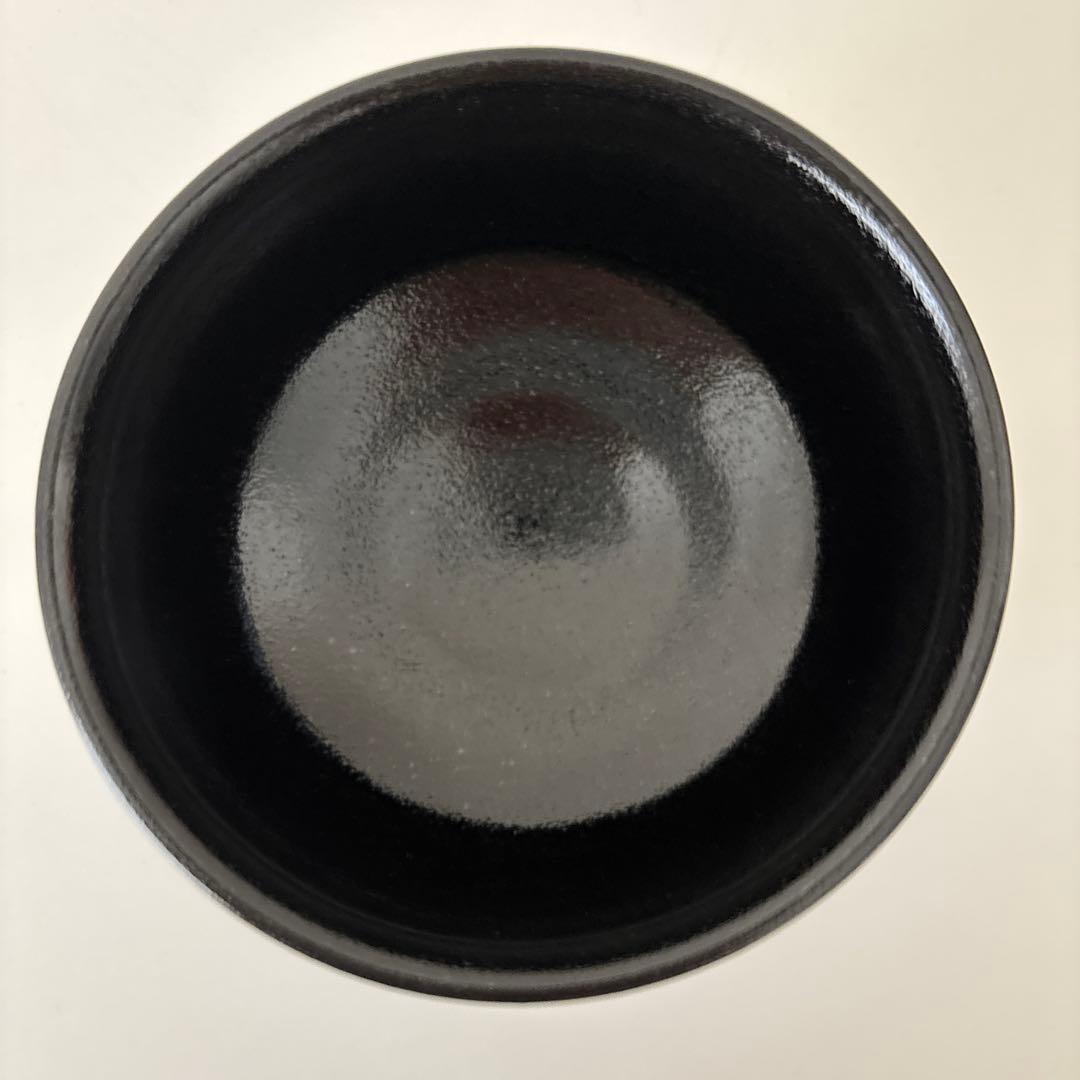 【新品未使用】抹茶茶碗　杉浦文泰作　瀬戸焼　御題『水』茶碗　共箱　ウコン布あり