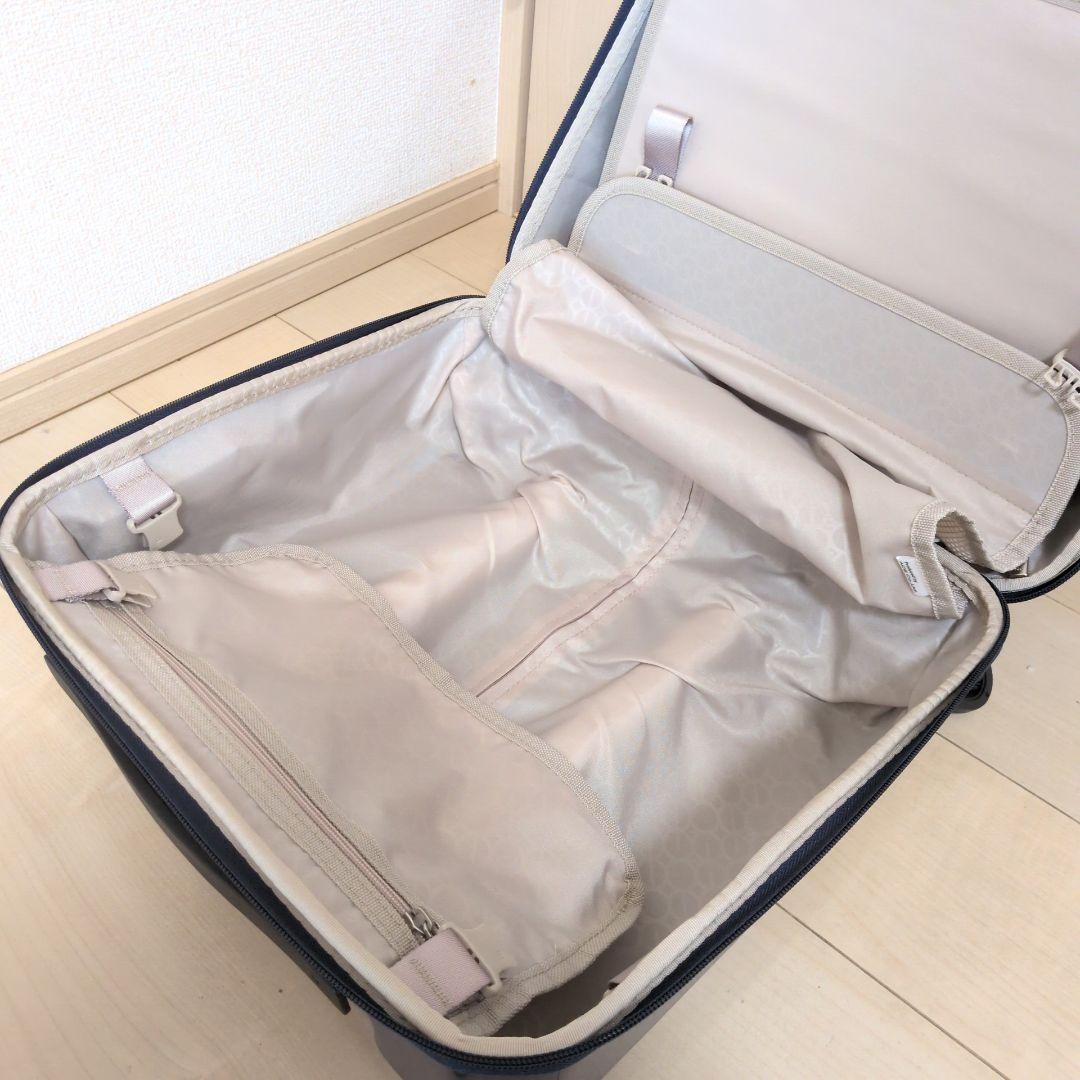 【美品】 エース スーツケース 機内持ち込み可 25L ネイビー スクエア型