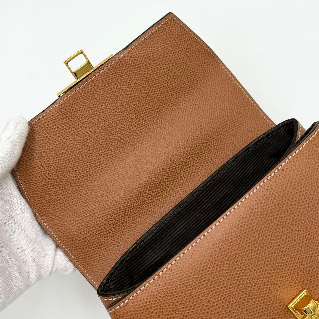 【極美品】カルボッティ ショルダーバッグ DIANA レザー 2way ブラウン