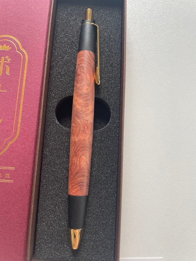 ボナンペン　本花梨瘤　真鍮金具　0.5mm シャーペン