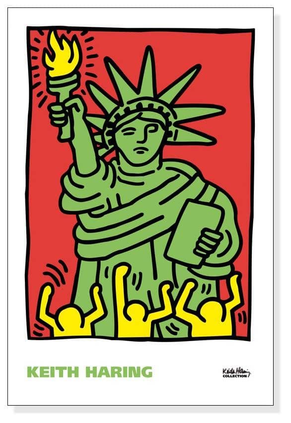 額装品/Statue of Liberty 1986/キース ヘリング/ポスター