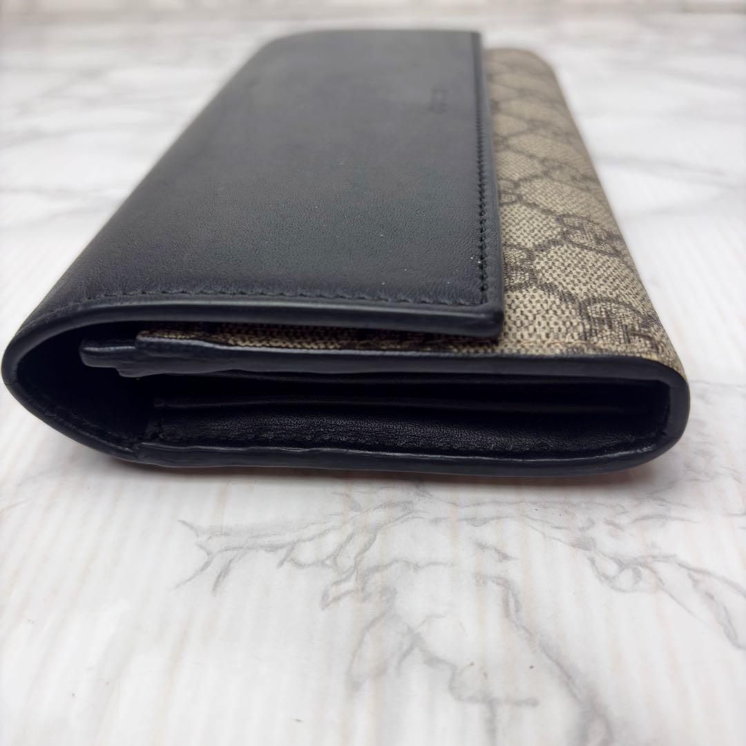 011 極美品GUCCI 長財布 PVC 二つ折り財布 GGスプリーム vy7