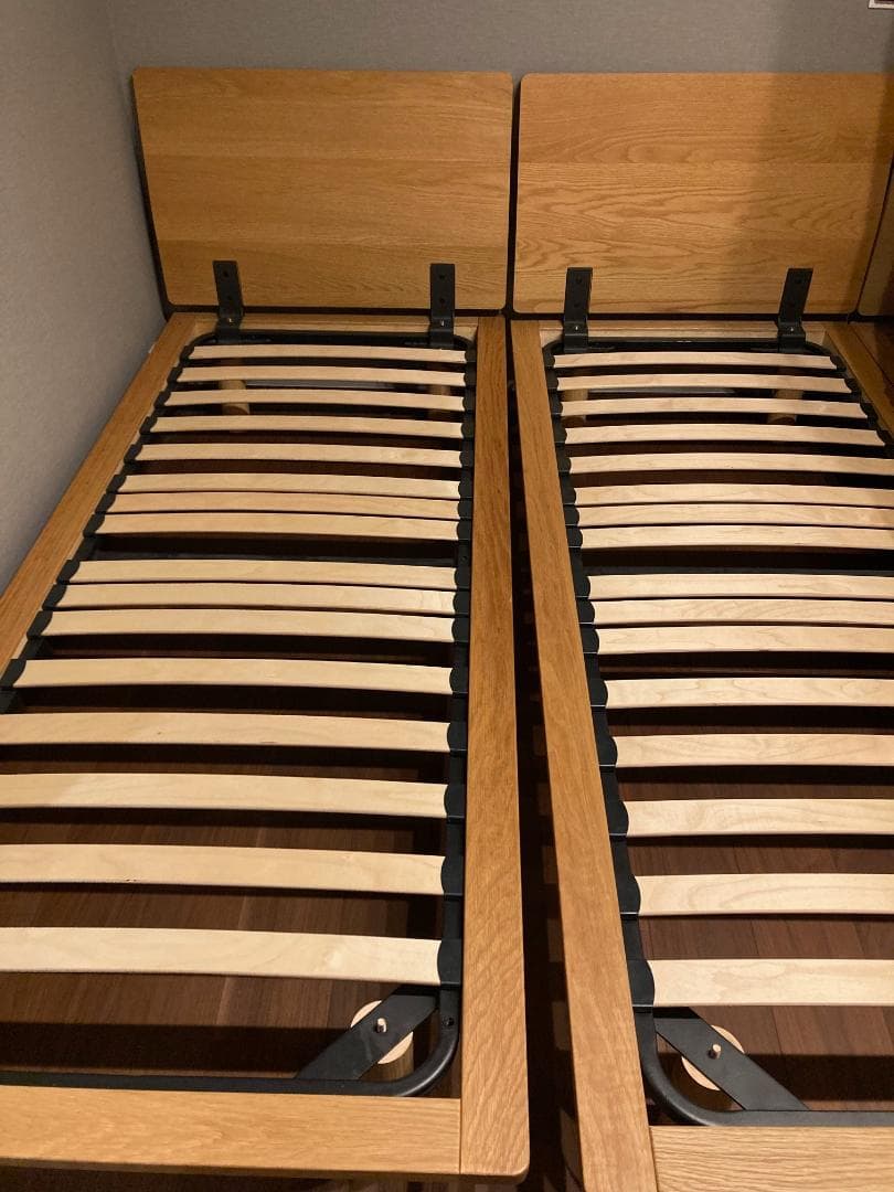 【Roy&Bell②】無印良品 シングルベッドフレーム ヘッドボード付き