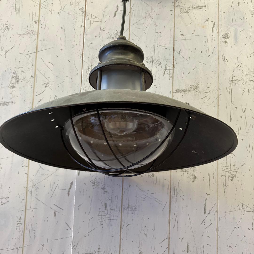 アンティーク インダストリアル 工業風ペンダントライト アイアンフレーム 古道具