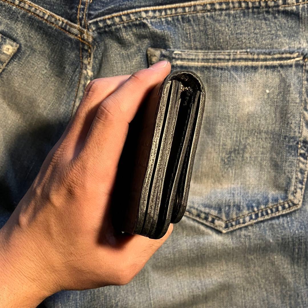 お札が折れない！ミドルトラッカーウォレット アポロコンチョ シルバー925 3層