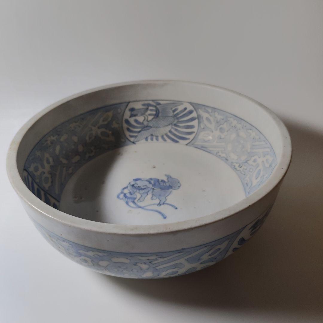 古伊万里　狆鳳凰文大鉢　江戸後期