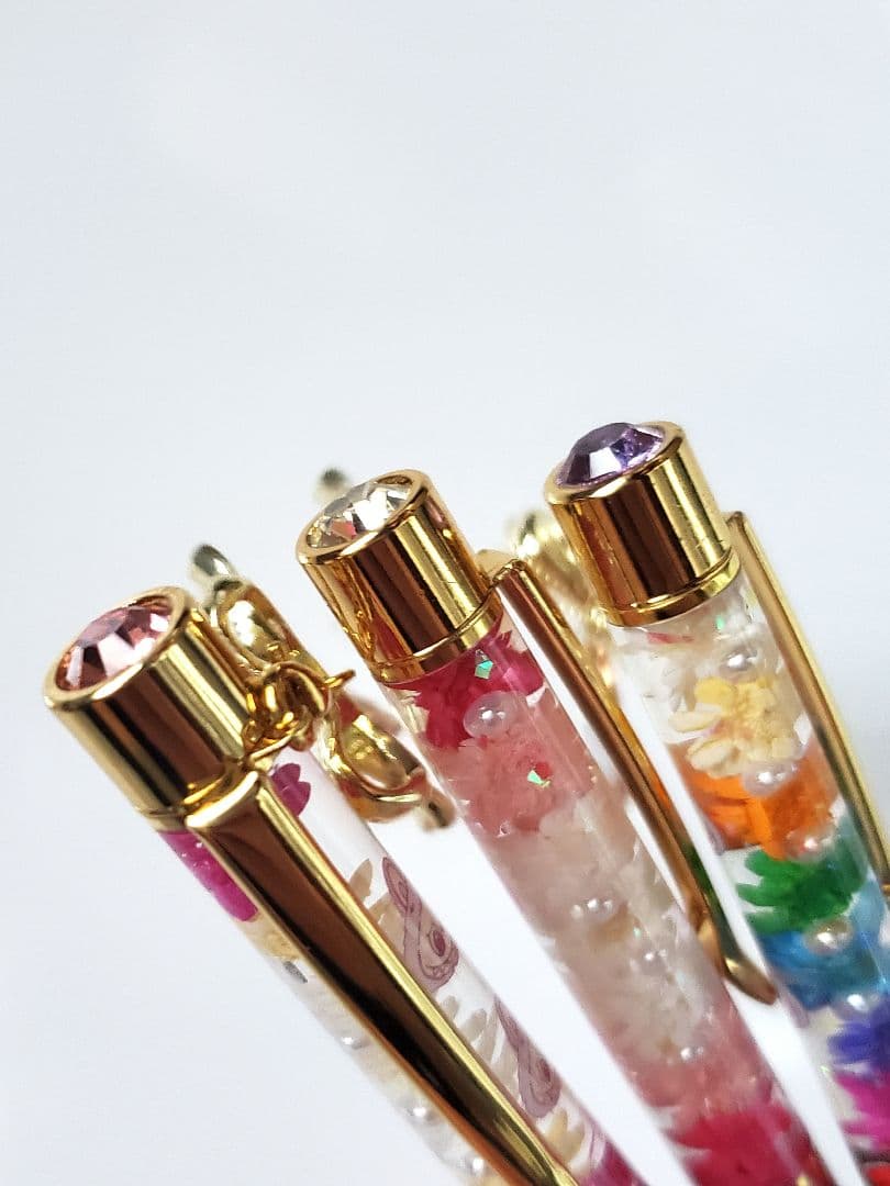 ハーバリウムボールペン✨トップジュエル付