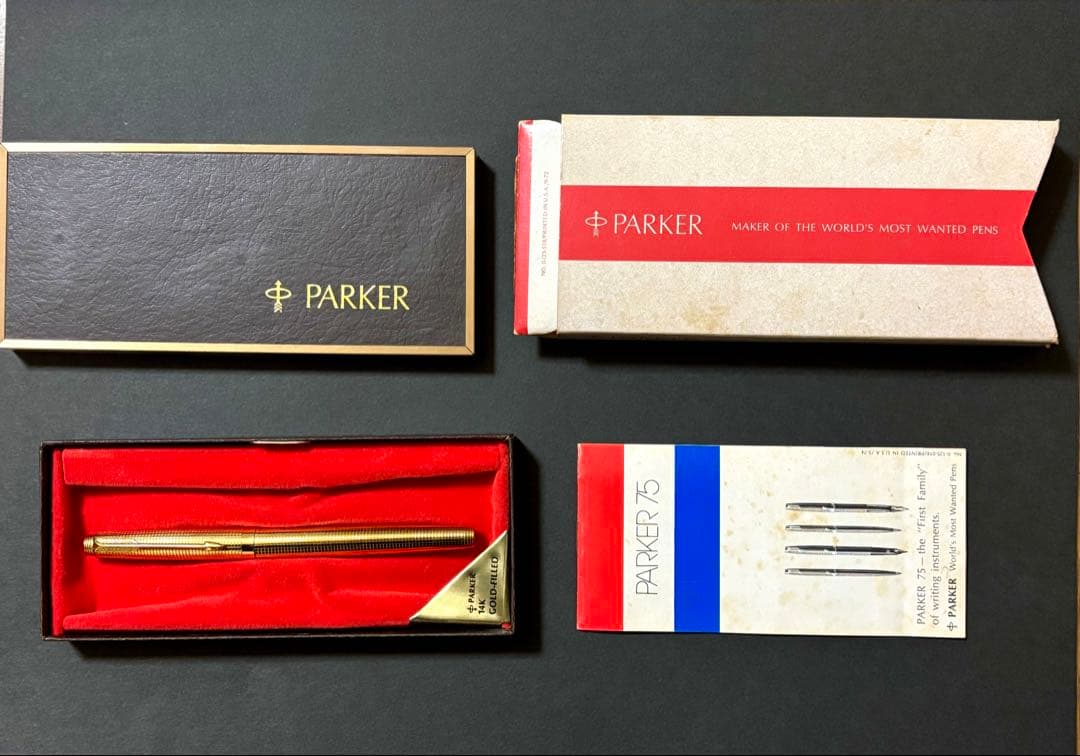 Parker 75 14KGF ペン先F 万年筆