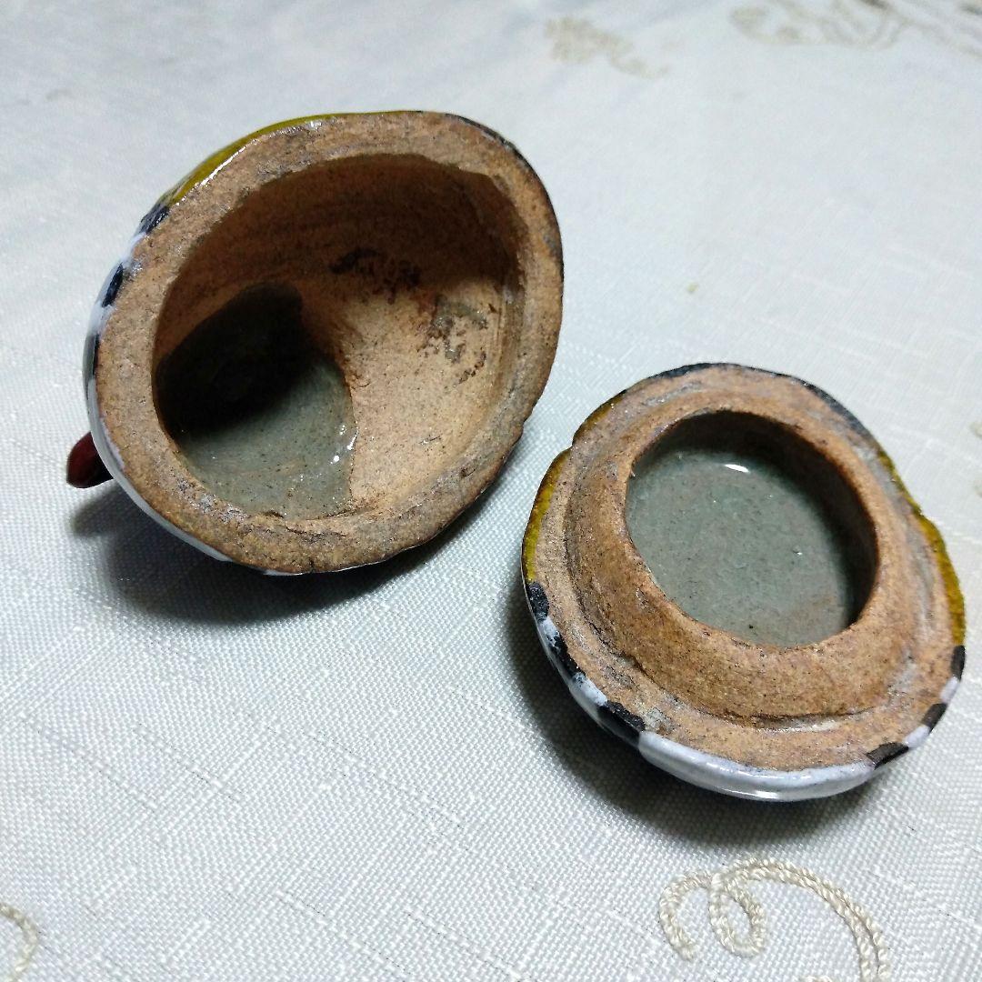 茶道具　出雲焼　おしどり香合　11代　 長岡空権作 木箱付き